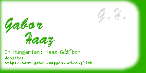 gabor haaz business card